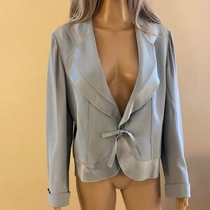 Sonia Rykiel feminine unlined jacket in mint green, size L